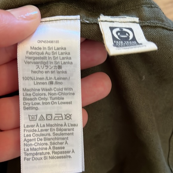 Madewell Long Jacket / Duster in Olive Green, Size Medium - Picture 5 of 6